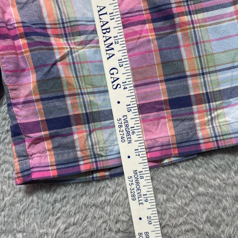 Peter Millar Mens 34 Multicolor Plaid Cotton Flat Front Golf Shorts RN 100308